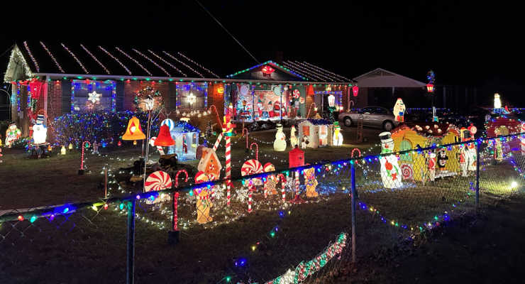 Christmas lights in Greer, SC