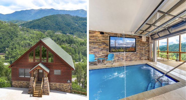 Vacation home in Gatlinburg, Tennessee with private, indoor pool
