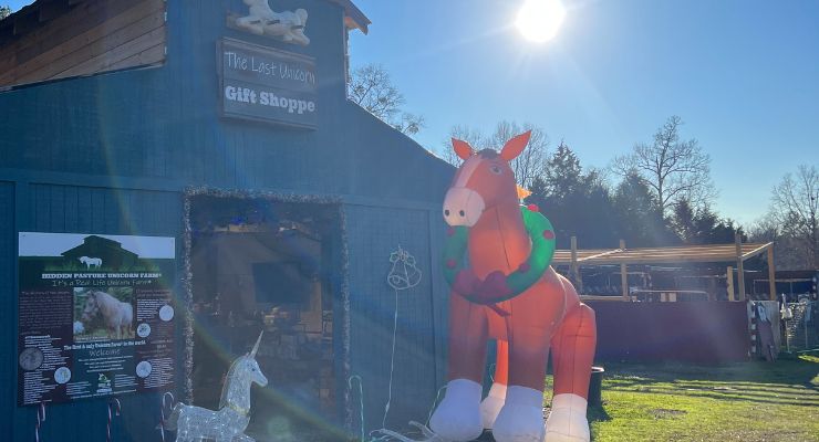 Hidden Pastures Unicorn Farm at Christmas