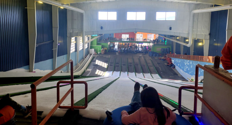 Indoor snow tubing at Pigeon Forge Snow
