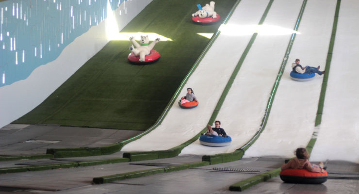 indoor snow tubing at Pigeon Forge Snow