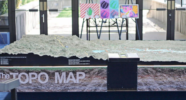 Topographical map at Duke Energy World of Energy