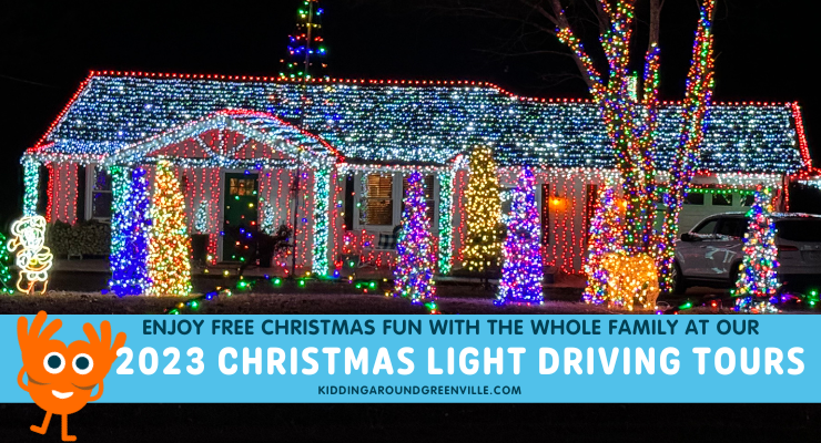 Christmas lights driving tour Greenviulle, SC
