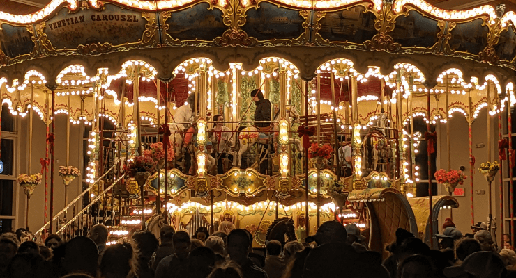 Carousel at Village Park in Kannapolis during Celebration of Lights