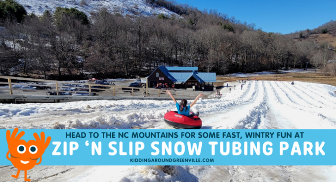 Snow tubing at Zip 'N Slip