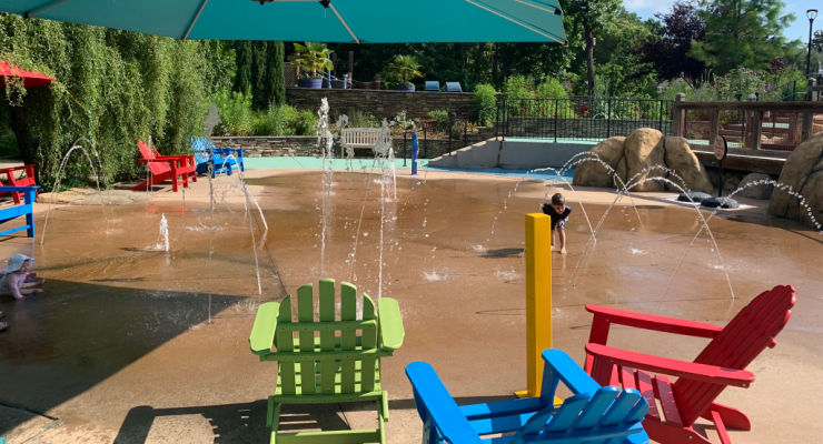 Toddler splash pad at Riverbanks Zoo Garden