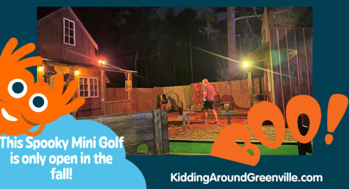 Spooky mini golf in Greenville