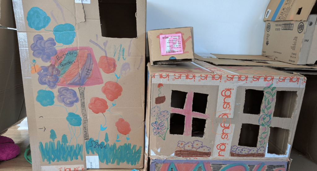 Creating with cardboard when stuck at home