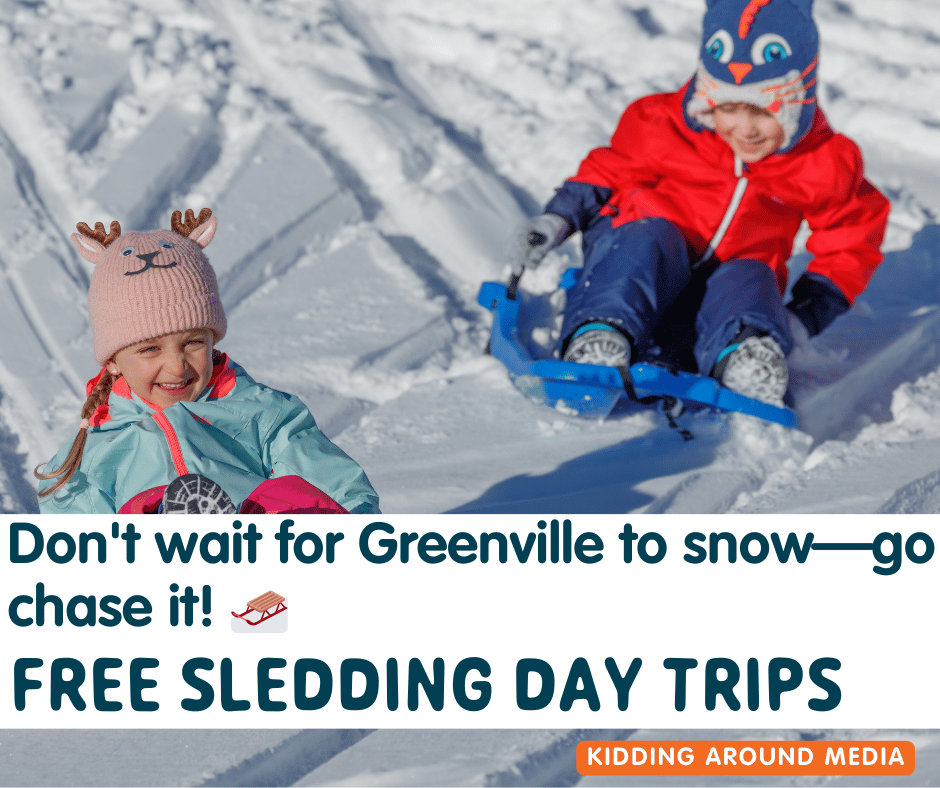 Free sledding near Greenville