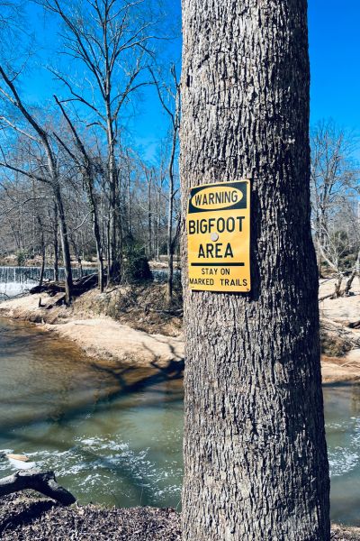 Funny sign on the River Birch Trail