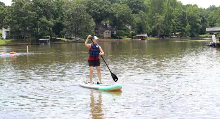 Paddleboarding at Saluda Lake Landing