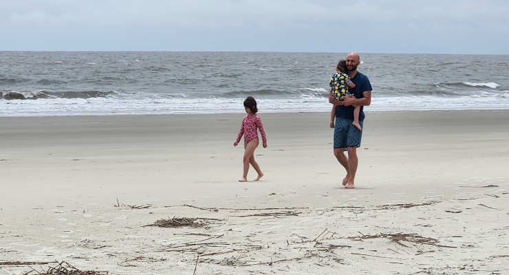 Walking the beaches of Hunting Island