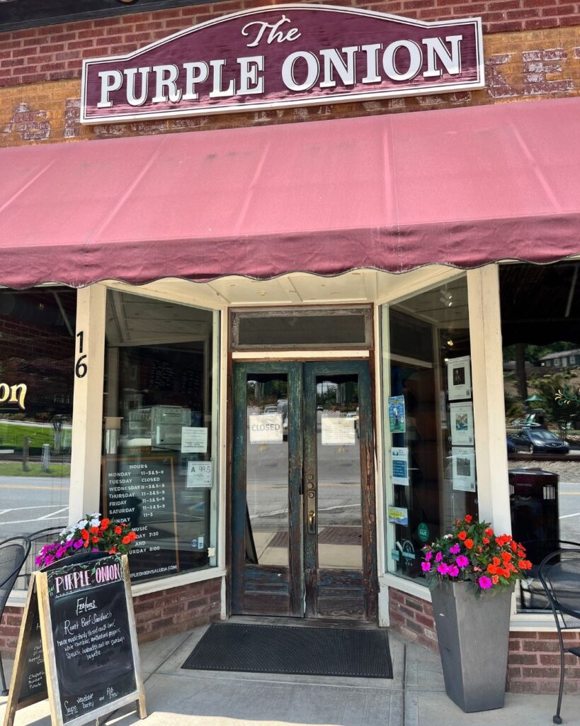 The Purple Onion in Downtown Saluda, NC