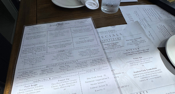 julep farms menu