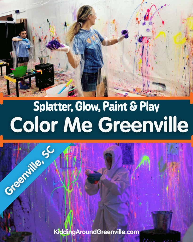 Splatter, glow, paint and play at Color Me Greenville, SC