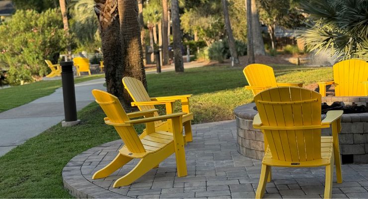 Outdoor fire pits at Sonesta Hilton Head