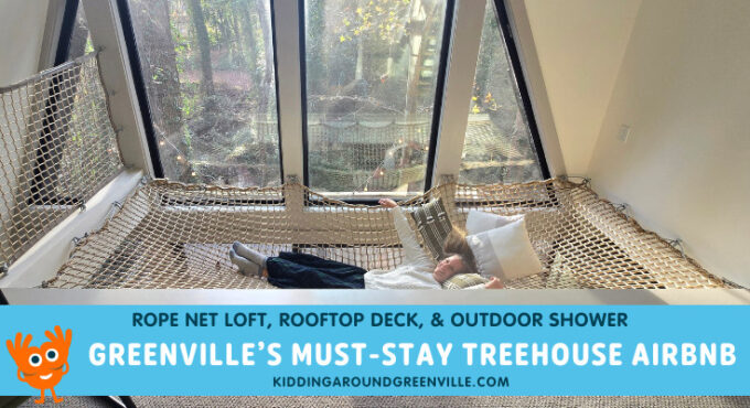 A-frame treehouse in Greenville