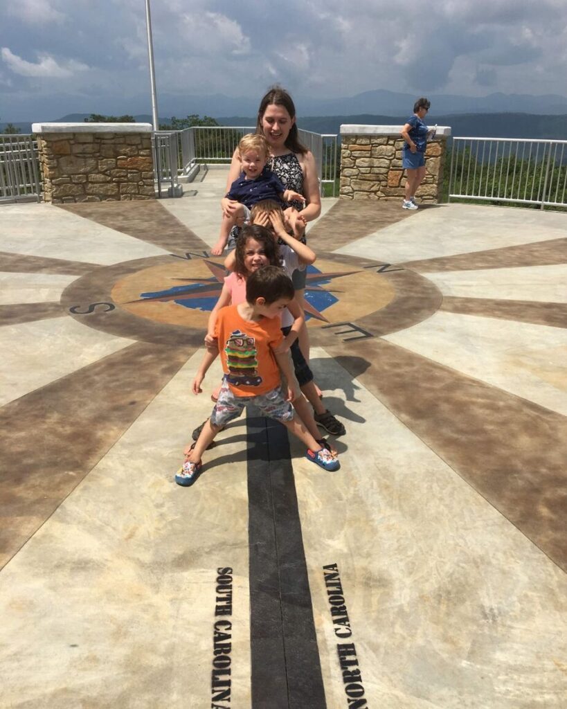 On the state line at Sassafras Mountain