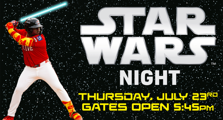 Star Wars Night Greenville Drive Home Game