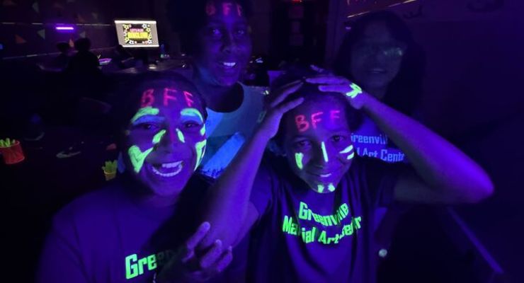 Glow in the dark party, Greenville Martial Arts GMAC
