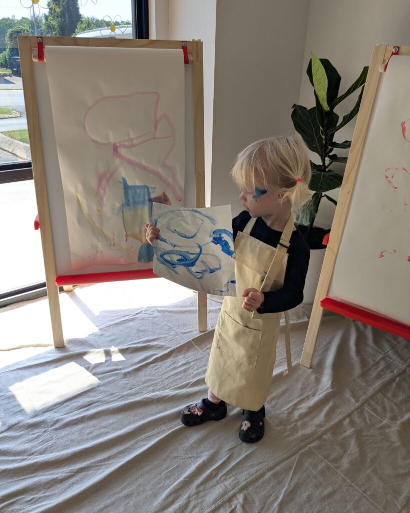 Paints are toddler safe at Bloomhouse