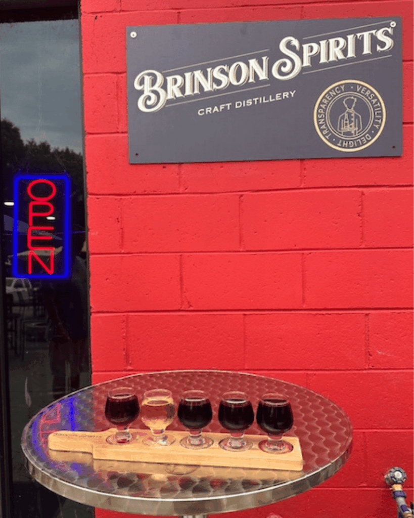 Wine flights at Cat's Paw Winery