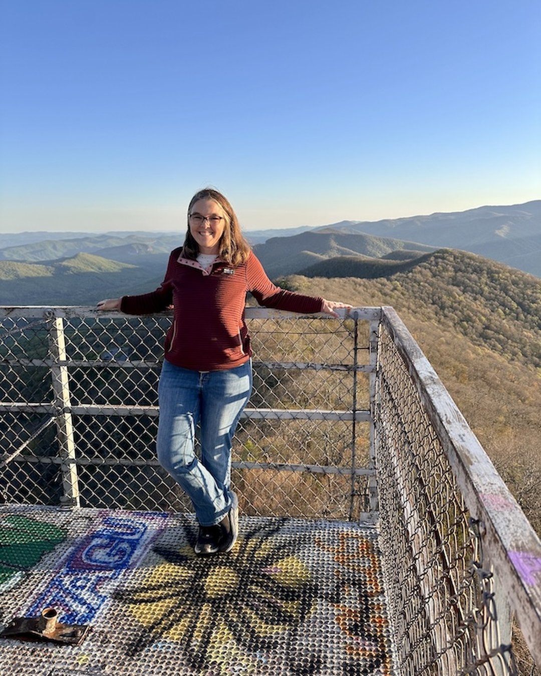 View from Frying Pan Mountain Lookout Tower near Pisgah Inn North Carolina