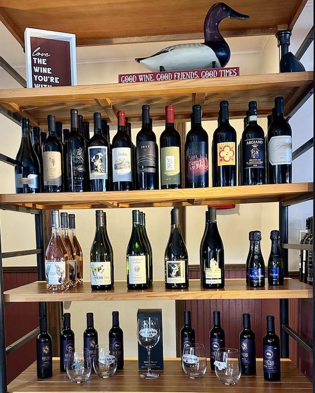 Buck Spring Wine Bar at Pisgah Inn with wine by the glass and mountain views