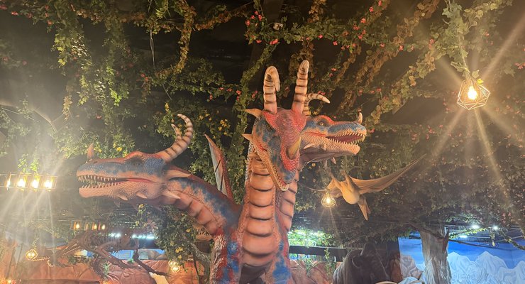 Animatronic dinosaur at DinoLand Cafe Myrtle Beach SC