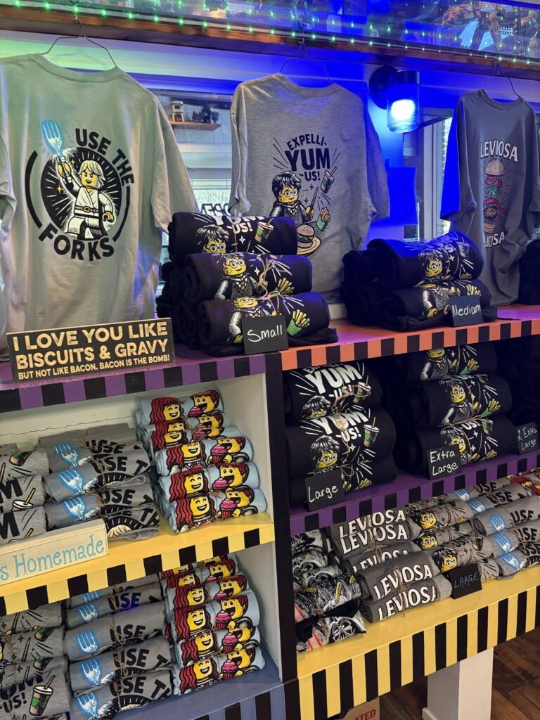 Baker's Box branded t-shirts with pop-culture designs in Hendersonville NC