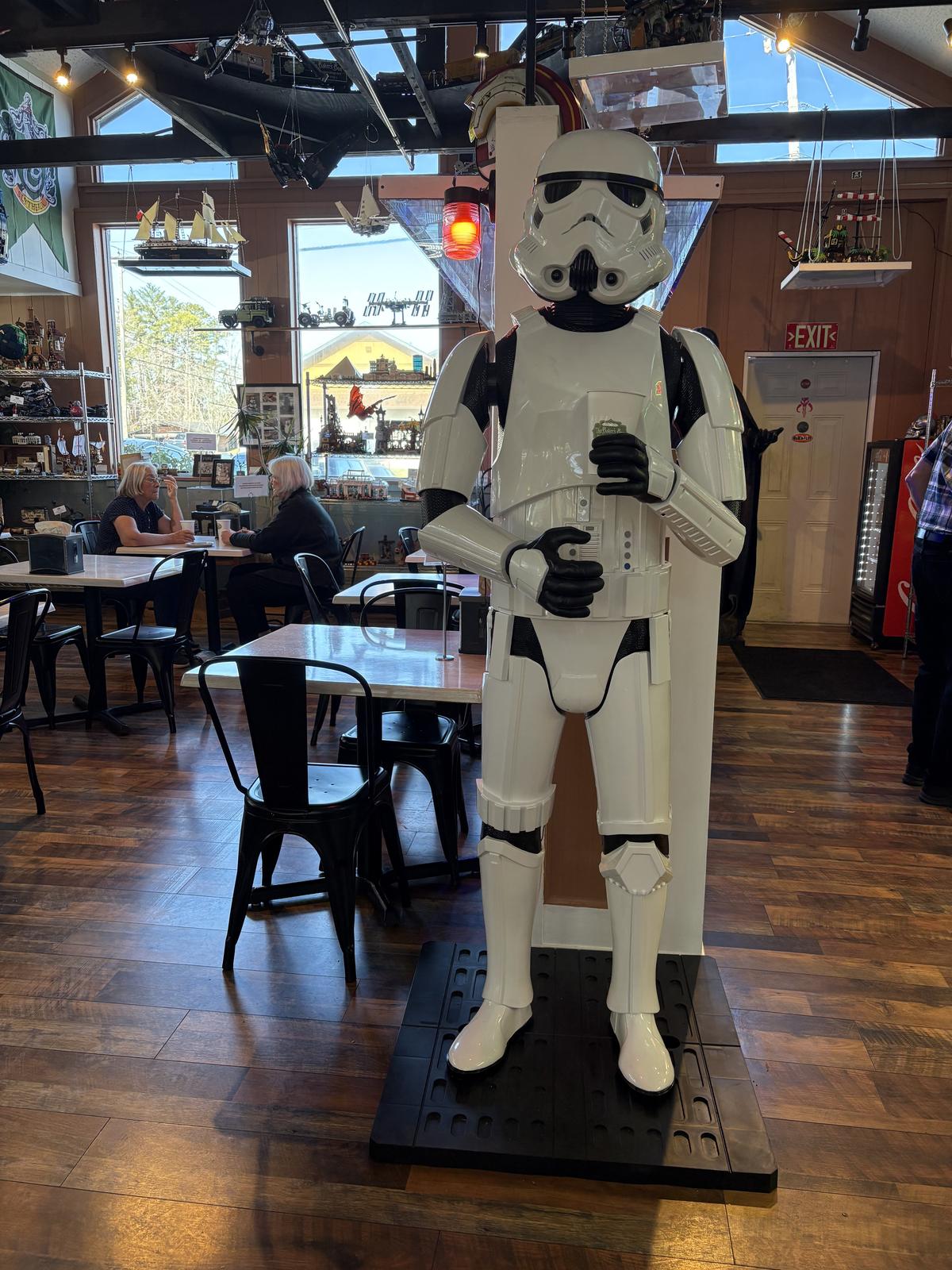 Star Wars display inside The Baker's Box in Hendersonville NC