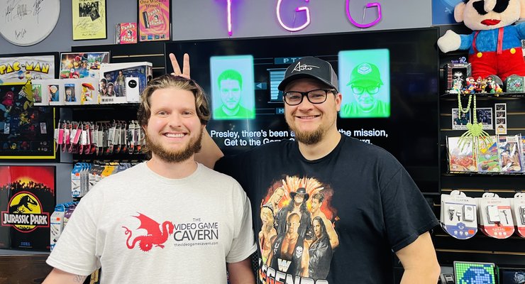 Retro game collection at The Game Garage in Spartanburg SC