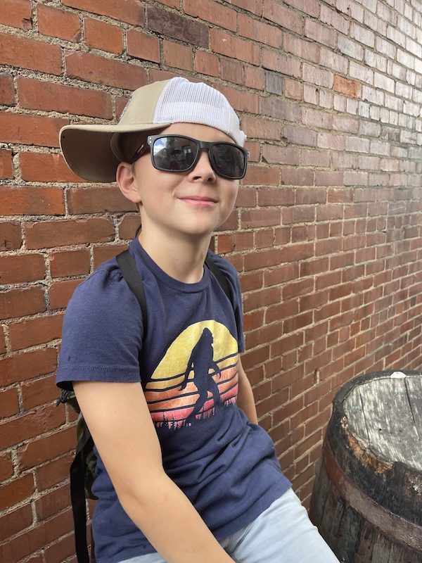 Kid enjoying the WNC Bigfoot Festival in downtown Marion, NC