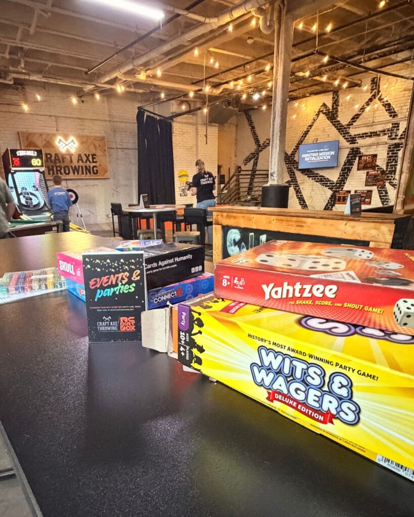 Games at Craft Axe Throwing