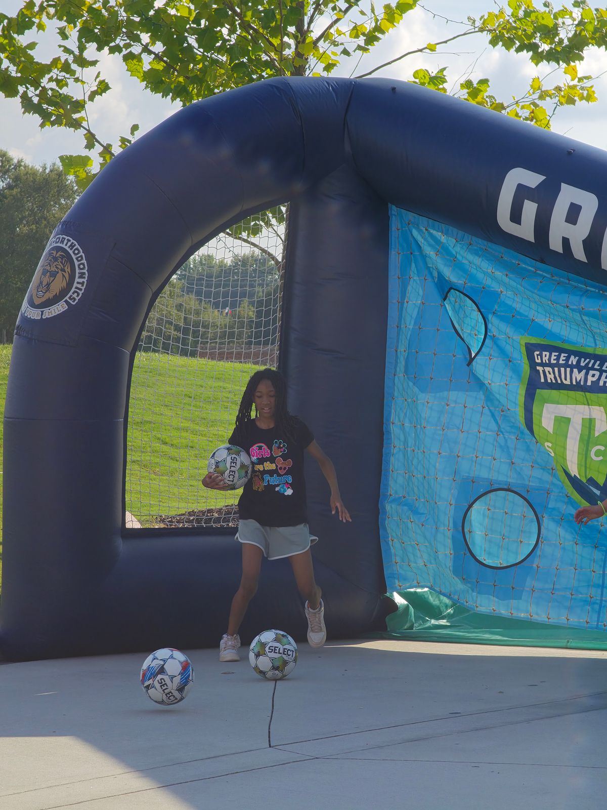 Children cheering at Greenville Triumph SC soccer game at GE Vernova Park