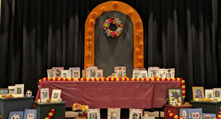 Community ofrenda at Mosaic Educational and Arts in Greenville, SC